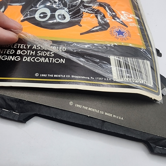 1992 Beistle Halloween Spider Decoration 14" Folding Decor -Great condition - Picture 5 of 5